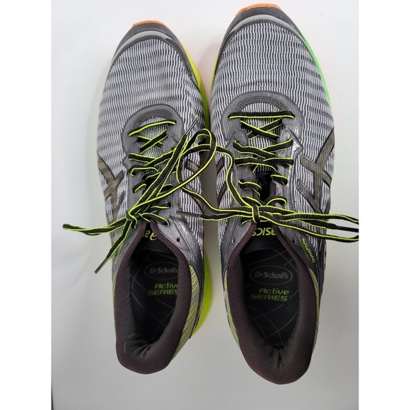 ASICS Mens DynaFlyte 12.5 Running Athletic Shoes Sneaker T6F3Y Gray White Stripe main image 8
